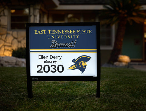 East Tennessee State University College Bound Custom Yardsy Sign yard sign