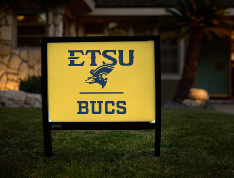 Etsu Bucs Gold Yardsy Sign yard sign