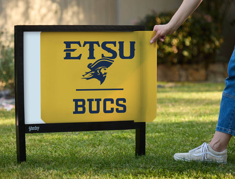 Etsu Bucs Gold Yardsy Sign yard sign
