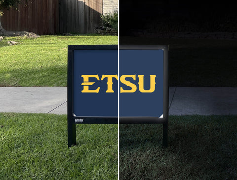 Etsu Dark Blue Yardsy Sign yard sign