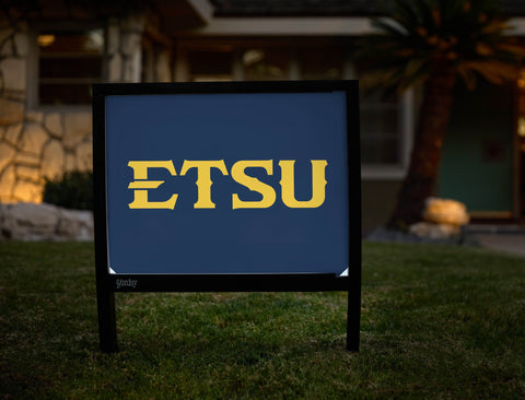 Etsu Dark Blue Yardsy Sign yard sign