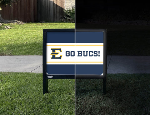 Etsu E Go Bucs Dark Blue Yardsy Sign yard sign