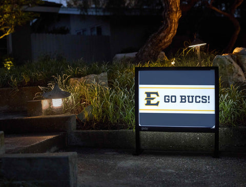 Etsu E Go Bucs Dark Blue Yardsy Sign yard sign