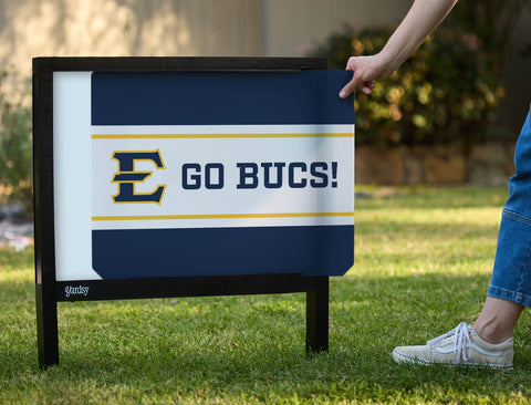 Etsu E Go Bucs Dark Blue Yardsy Sign yard sign