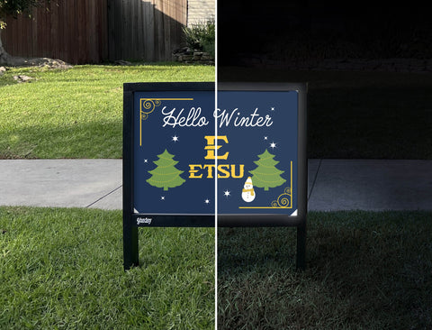 Etsu Hello Winter Yardsy Sign yard sign