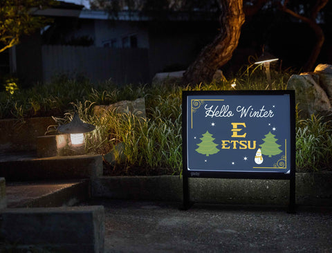 Etsu Hello Winter Yardsy Sign yard sign