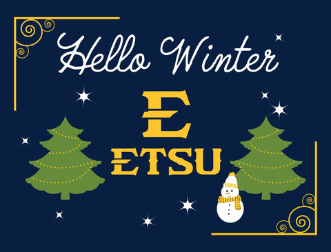 Etsu Hello Winter Yardsy Sign yard sign