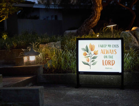 Eyes On the Lord Yardsy Sign - Flat Feet