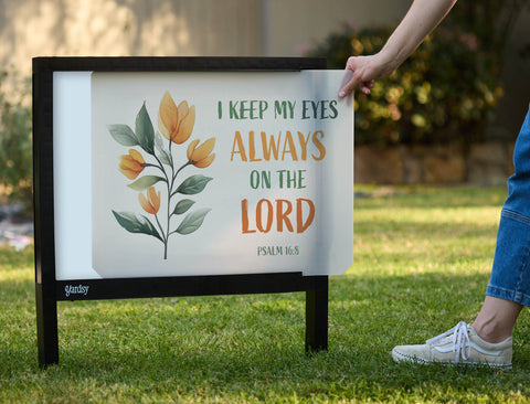 Eyes On the Lord Yardsy Sign - Interchangeable