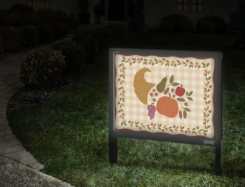 Fall Cornucopia Autumn Yardsy Sign Walkway.Jpg