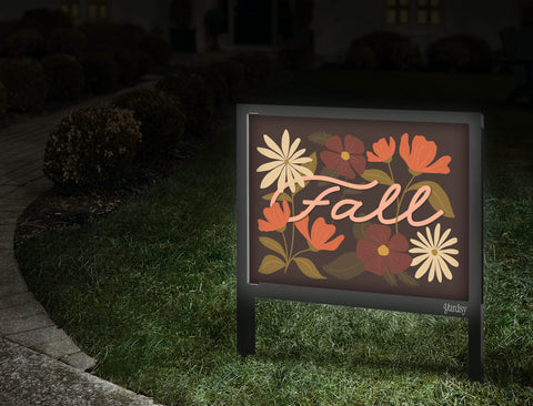 Fall Flowers Yardsy Sign Walkway.Jpg
