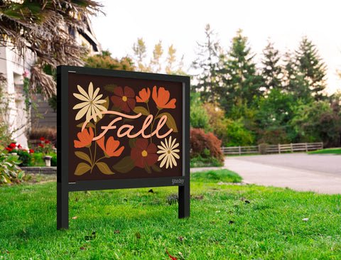 Fall Flowers Yardsy Sign Yard