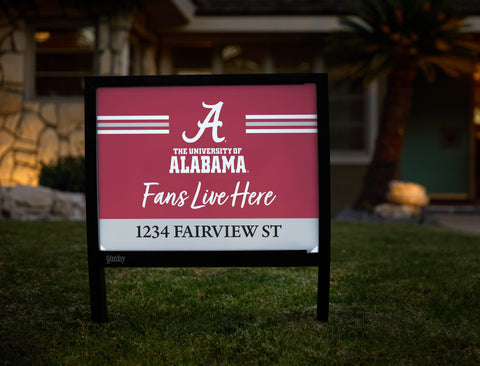 Fans Live Here Alabama Custom Yardsy Sign yard sign