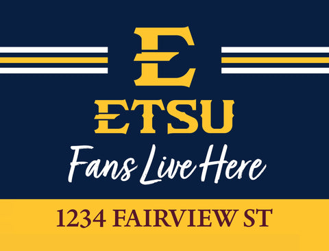 Fans Live Here Etsu Custom Yardsy Sign yard sign
