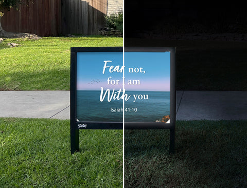 Fear Not For I Am With You Yardsy Sign - Day Night