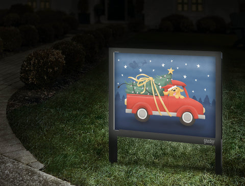 Fidos Tree Delivery Yardsy Sign Walkway.Jpg