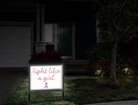 Fight Like A Girl Yardsy Sign Front Door