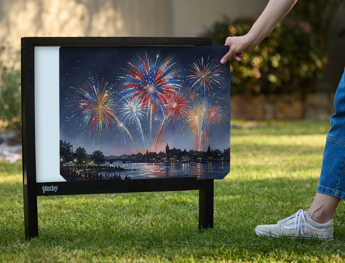 Fireworks Show Yardsy Sign