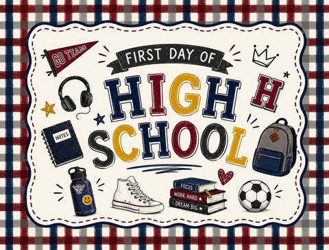 First Day Of High School Yardsy Sign yard sign