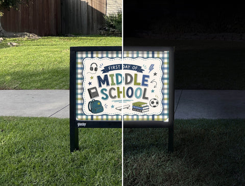 First Day Of Middle School Yardsy Sign yard sign
