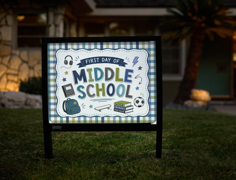 First Day Of Middle School Yardsy Sign yard sign