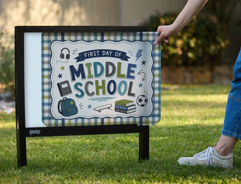 First Day Of Middle School Yardsy Sign yard sign