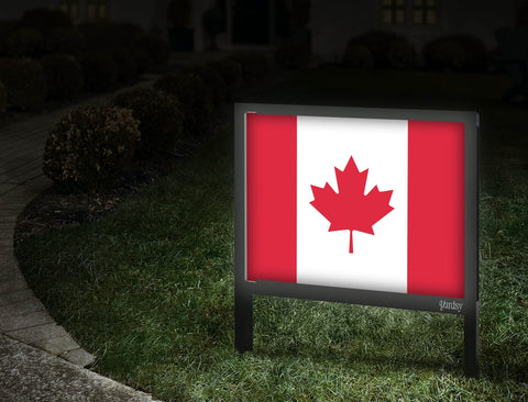 Flag Canada Yardsy Sign Walkway