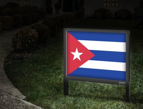 Flag Cuba Yardsy Sign Walkway