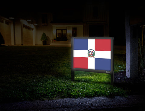 Flag Dominican Republic Yardsy Sign Mailbox