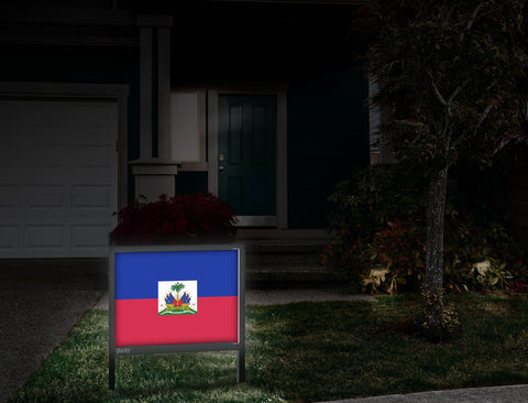 Flag Haiti Yardsy Sign Front Door