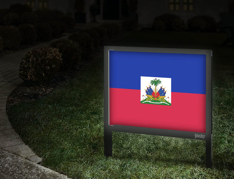 Flag Haiti Yardsy Sign Walkway