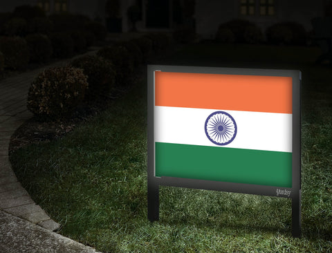 Flag India Yardsy Sign Walkway
