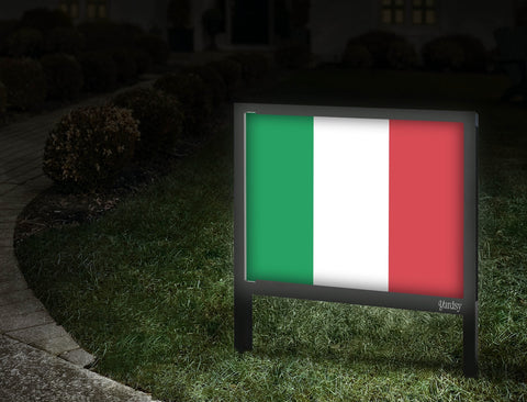 Flag Italy Yardsy Sign Walkway