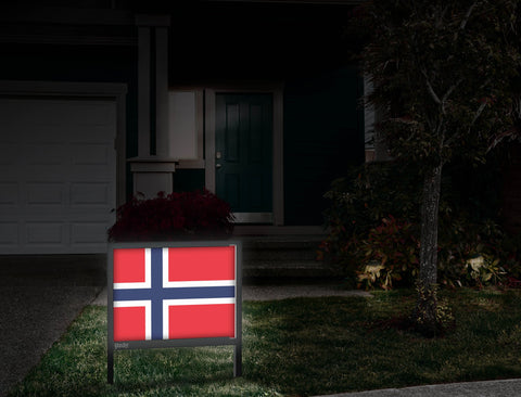 Flag Norway Yardsy Sign Front Door