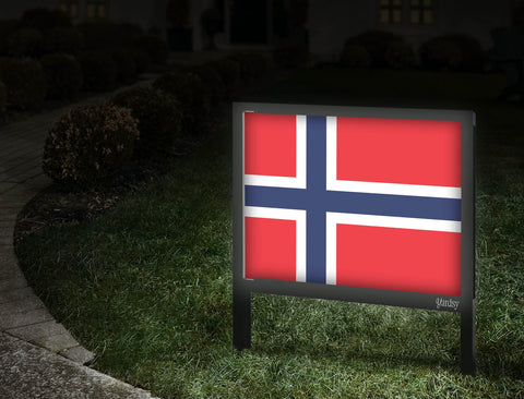 Flag Norway Yardsy Sign Walkway