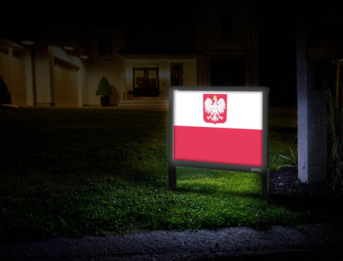 Flag Poland With Coat Of Arms Yardsy Sign Mailbox