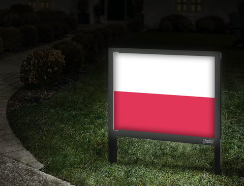 Flag Poland Yardsy Sign Walkway