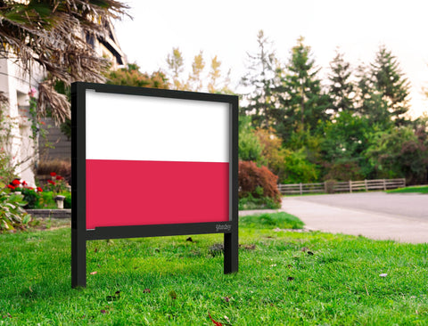 Flag Poland Yardsy Sign Yard