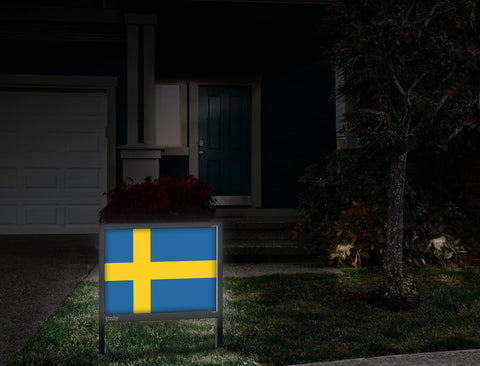 Flag Sweeden Yardsy Sign Front Door