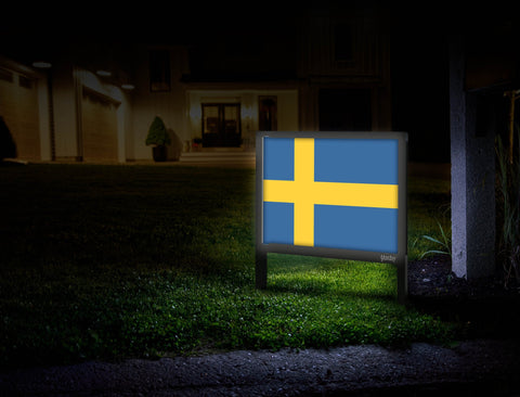Flag Sweeden Yardsy Sign Mailbox