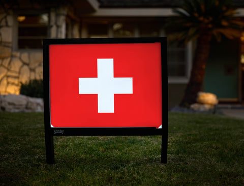 Flag Switzerland Yardsy Sign yard sign