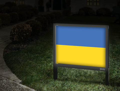 Flag Ukraine Yardsy Sign Walkway