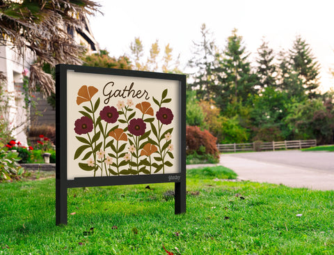 Floral Gather Yardsy Sign Yard