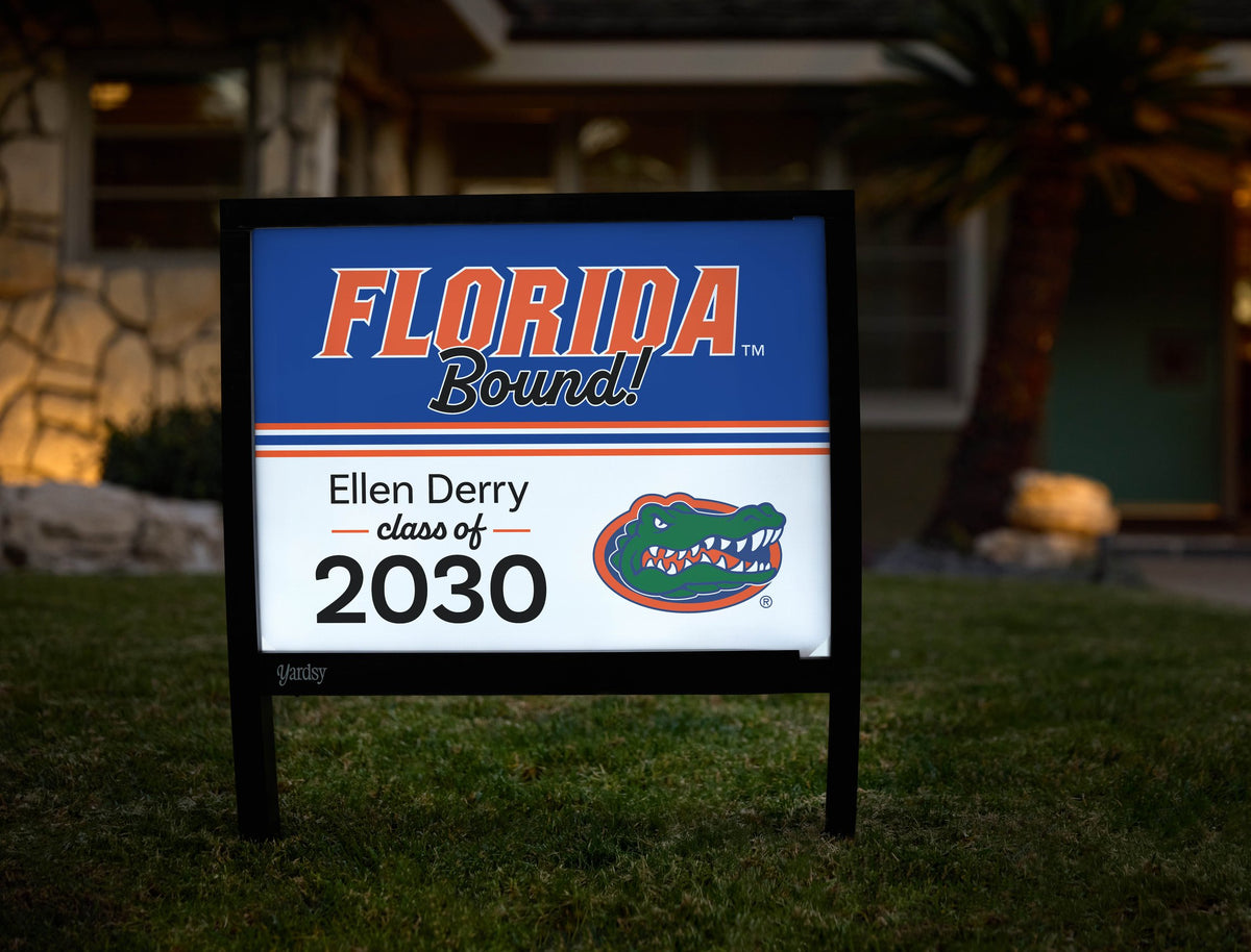 Florida College Bound Custom Yardsy Sign