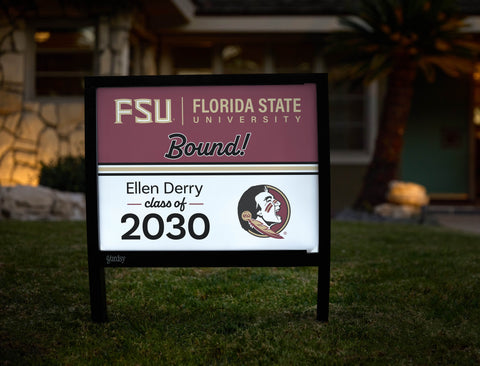 Florida State College Bound Custom Yardsy Sign yard sign