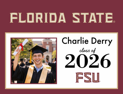Florida State Graduate Custom Yardsy Sign yard sign