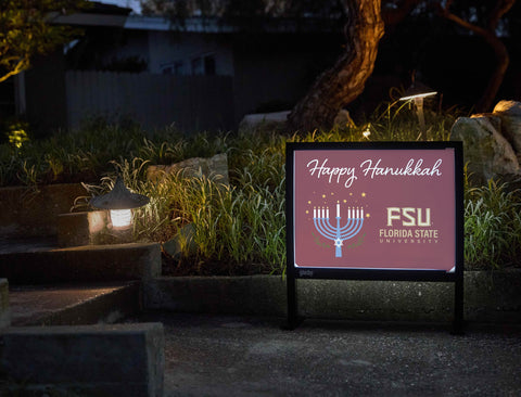 Florida State Happy Hanukkah Yardsy Sign yard sign