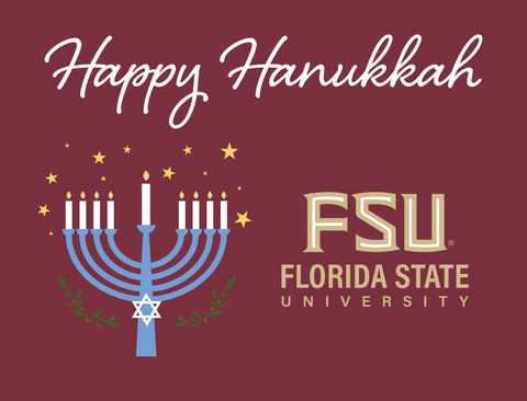 Florida State Happy Hanukkah Yardsy Sign yard sign