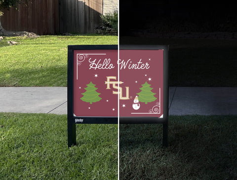 Florida State Hello Winter Yardsy Sign yard sign