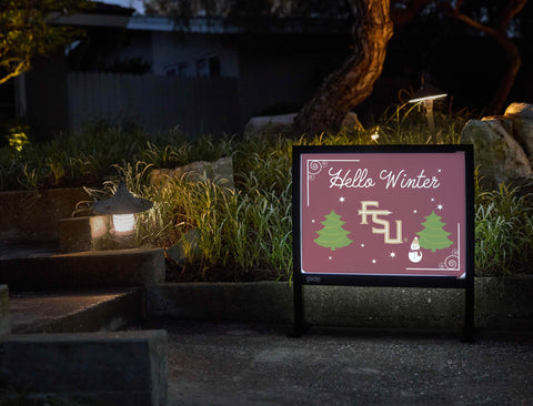 Florida State Hello Winter Yardsy Sign yard sign